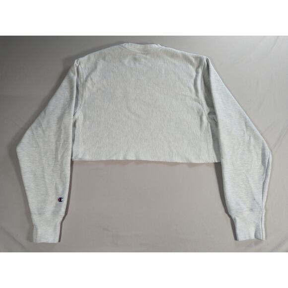 Champion Reverse Weave Pitt Panthers Crop Sweatshirt Medium Gray Collegiate - Picture 12 of 16